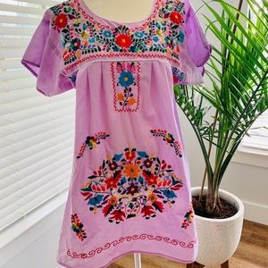 Mexican embroidered dress size medium